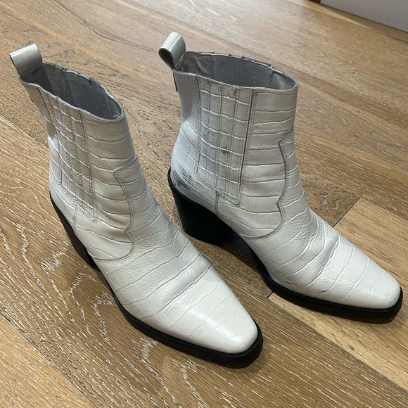 L’intervalle faux croc leather cowboy boots size 39 - Picture 1 of 4